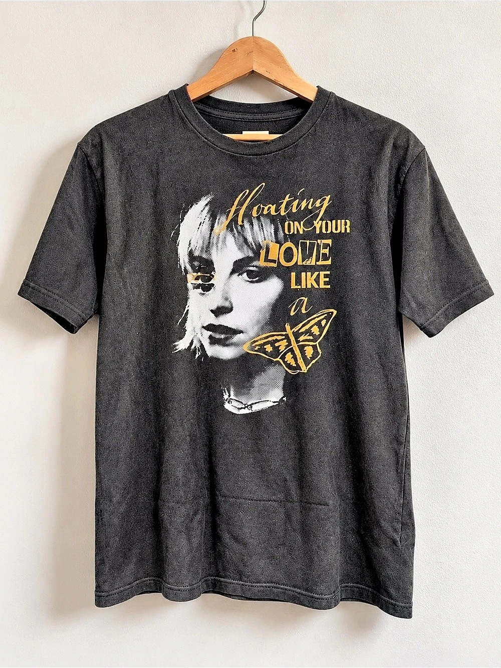 Gildan Graphic Tee in Black & Yellow Text